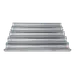 Omcan USA 81115 Baguette Pan, 5 x 26" x 3" Compartments, 18" x 26" x 1-1/5" OA, Glazed Aluminum 1 image