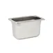 Omcan USA 81123 Steel Table Pan, 1/9 Size, 6-7/8" x 4-1/4" x 6" Deep, 24-Gauge, NSF 1 image
