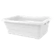 Omcan USA 81139 - Stackable Meat Lug, 25" x 16" x 8-1/2" White HDPE, 100 lb Capacity, NSF Certified 1 image