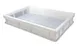 Omcan USA 81141 Tray, 23.6" x 15.7" x 3.93" White Polypropylene, Perforated Base & Sides, 2-3" Depth 1 image