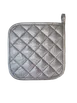 Omcan USA 81180 Pot Holder - Square 8" x 8" Silver Coated Cotton Fabric Skull Design - Dozen 1 image