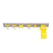 Rubbermaid FG199300GRAY Mop & Broom Holder, 34" Gray Plastic with S-Hooks for 5/8"-1-1/4" Handles 1 image