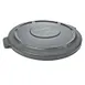Rubbermaid FG265400GRAY Brute Lid 26-3/4" x 2" Heavy Duty Plastic Gray Fits 55‑Gallon 2655 Bin 1 image