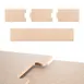 Epicurean 629-601201 Puzzle Board 60" x 12" x 3/8" Natural Paper 3-Piece NSF 350°F Heat Knife Safe 1 image