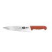 Victorinox 5.2001.25 Chef Knife - 10" Blade, 2-1/4" Red Fibrox Plastic Handle, Stamped Slip-Res NSF 1 image