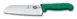 Victorinox 5.2524.17 Santoku Knife, 7" 1-1/2" Handle, Green Fibrox Handle, Granton Edge, Stamped 1 image