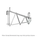 Metro 1WS14C Post Mount Shelf Bracket, 14" Deep, Chrome Plated, Single, 2 Required per Shelf 1 image