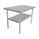 Serv-Ware T2424CWP-4-V 24" Open Base Work Table, Galvanized Base / Stainless Steel Flat Top 1 image