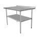 Serv-Ware T3024CWP-3-T 24" Open Base Work Table, Galvanized Base / 2" Backsplash - Upturn 1 image