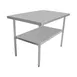 Serv-Ware T3030CWP-4-V 30" Open Base Work Table with Side & Rear Crossrails - Without Backsplash 1 image