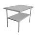 Serv-Ware T3072CWP-16S Deluxe Series Work Table,Stainless Steel Top /72"W x 30"D x 35"H - 16/304 top 1 image