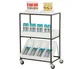 Cal-Mil 23166-15 Merchandising Cart, 3-Tier, 28"W x 20"D x 40"H, White 1 image