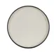 Cal-Mil 22017-8-13103 8" Round Reusable Melamine Plate, Matte Black & Ivory Two‑Tone 2 image