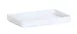 Cal-Mil 22025-96-15 Hudson Tray, 9" x 6" x 1" Rectangular Melamine Platter, Matte White, Raised Rim 2 image