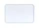 Cal-Mil 22025-96-15 Hudson Tray, 9" x 6" x 1" Rectangular Melamine Platter, Matte White, Raised Rim 1 image
