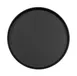 Cal-Mil 26107-12-13 Arista 12" Round Black Melamine Reusable Plate with Raised Rim 1 image