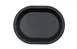 Cal-Mil 26123-1612-13 Isla Wide Rim Oval Matte Black Melamine Plate 16" x 12" 1 image
