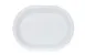 Cal-Mil 26123-1612-15 Oval Wide Rim 16" x 12" Matte White Melamine Reusable Plate 1 image