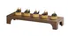 Cal-Mil 27005-3-136 Melrose Riser, 20" x 7" x 3" Rectangular Wood, Chocolate Brown Display Stand 1 image