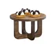 Cal-Mil 27006-8-136 Display Riser – 12" x 12" x 8" Round Wood, Chocolate Brown, 1 Step 1 image