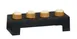 Cal-Mil 28001-4-13 Black Resin Display Riser, 15" x 6" x 4" Rectangular, 1-2 Step, 9" Depth 1 image