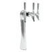 Micro Matic LUCK3-CH-GLY Draft Tower, 2-3/4" W x 16" H, Chrome Finish, Glycol Cooled, 3‑Tap Stainless Steel 1 image