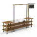 Steelite MGCMLA02BBXF Pro Salsa Bar Station, 130" Modular Buffet Table, Mixed Materials, 1 Per Case 1 image