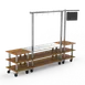 Steelite MGCMLA02BSXW Pro Salsa Bar Station, 130" x 29.5" x 96.0", Modular Mogogo Mixed Materials 1 image