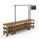 Steelite MGCMLA07BSXW Salsa Bar Station, 130" x 29.5" x 96.0", Modular, Mixed Materials, Mogogo 1 image