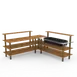 Steelite MGCMLB01BBXF 100.5x100.5x47.5 Modular Mogogo Cooling Corner Buffet Table 1 image