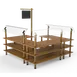 Steelite MGCMLB06BBXF Mogogo Modular Configurable Buffet Table, 100.5" x 100.5" x 94.5", Mixed Materials, Self Service Salad Station 1 image