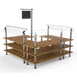 Steelite MGCMLB06BSXF Mogogo Modular Configurable Buffet Table, 100.5" x 100.5" x 94.5", Mixed Materials, Self Service Salad Station 1 image
