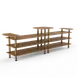 Steelite MGCMLB17BBXF Elongated Classic Buffet Table, 161" x 29.5" x 47", Mixed Materials, Modular, Mogogo Finish 1 image