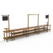 Steelite MGCMLB23BBXF Taco Bar Station, 558.5" x 38.0" x 96.0", Modular Mogogo Mixed Materials 1 image