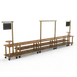 Steelite MGCMLB23BBXW Mogogo Taco Bar Station, 558.5" Buffet Table, Mixed Materials, Modular, 1 Per Case 1 image