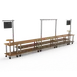 Steelite MGCMLB23BSXW Mogogo Taco Bar Station, 558.5" x 38.0" x 96.0", Mixed Materials, Modular, Configurable Buffet Table 1 image