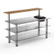 Steelite MGCMLC06BSXF Pro Bar Station, 71.0" x 34.5" x 47.0", Modular Mogogo Mixed Materials Buffet Table 1 image
