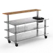 Steelite MGCMLC06BSXW Pro Bar Station, 71.0" x 34.5" x 47.0", Modular Mogogo Mixed Materials Buffet Table 1 image