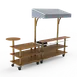 Steelite MGCMLC07BBWW Mogogo Mixology Bar Station, 125x41x95.5in, Modular, Mixed Materials, Configurable Buffet Table 1 image