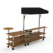 Steelite MGCMLC07BSBW Mogogo Mixology Bar Station, 125x41x95.5in, Modular, Mixed Materials, Configurable Buffet Table 1 image