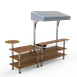 Steelite MGCMLC07BSWF Mogogo Mixology Bar Station, 125x41x95.5in, Modular, Mixed Materials, Configurable Buffet Table 1 image