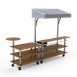 Steelite MGCMLC07BSWW Mogogo Mixology Bar Station, 125x41x95.5in, Modular, Mixed Materials, Configurable Buffet Table 1 image