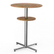 Steelite MGCPBR02BSXX Bar Height Table & Shelf, 30x42.5, Polo, Mixed Materials, 1 Per Case 1 image
