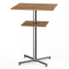 Steelite MGCPBS02BSXX Square Bar Table & Shelf, 30x30x42.5, Polo, Mixed Materials, 1 Per Case 1 image