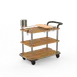 Steelite MGCRNX13BSXX Roll'N Serving Cart, 42.5x24x36.5, Mixed Materials, 1 Per Case 1 image