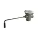 BK Resources EVO-LWR-S Lever Drain with Twist Handle, 3-1/2" S.Steel Ball Valve - 1-1/2" or 2" Drain 1 image