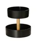 Cal-Mil 23834-2-13 Tiered Round Display Stand, 12" x 12" x 12" Black Plastic, Two-Tier Modular 2 image