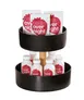 Cal-Mil 23834-2-13 Tiered Round Display Stand, 12" x 12" x 12" Black Plastic, Two-Tier Modular 1 image