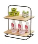 Cal-Mil 25201-2-13 Tiered Display Stand – 10.25" x 14.25" x 17.25", Black Two-Tier Wire Frame 1 image