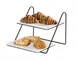 Cal-Mil 25202-1012-13 Tiered Display Stand, Rectangular, Two-Tier, Black Wire Frame 1 image